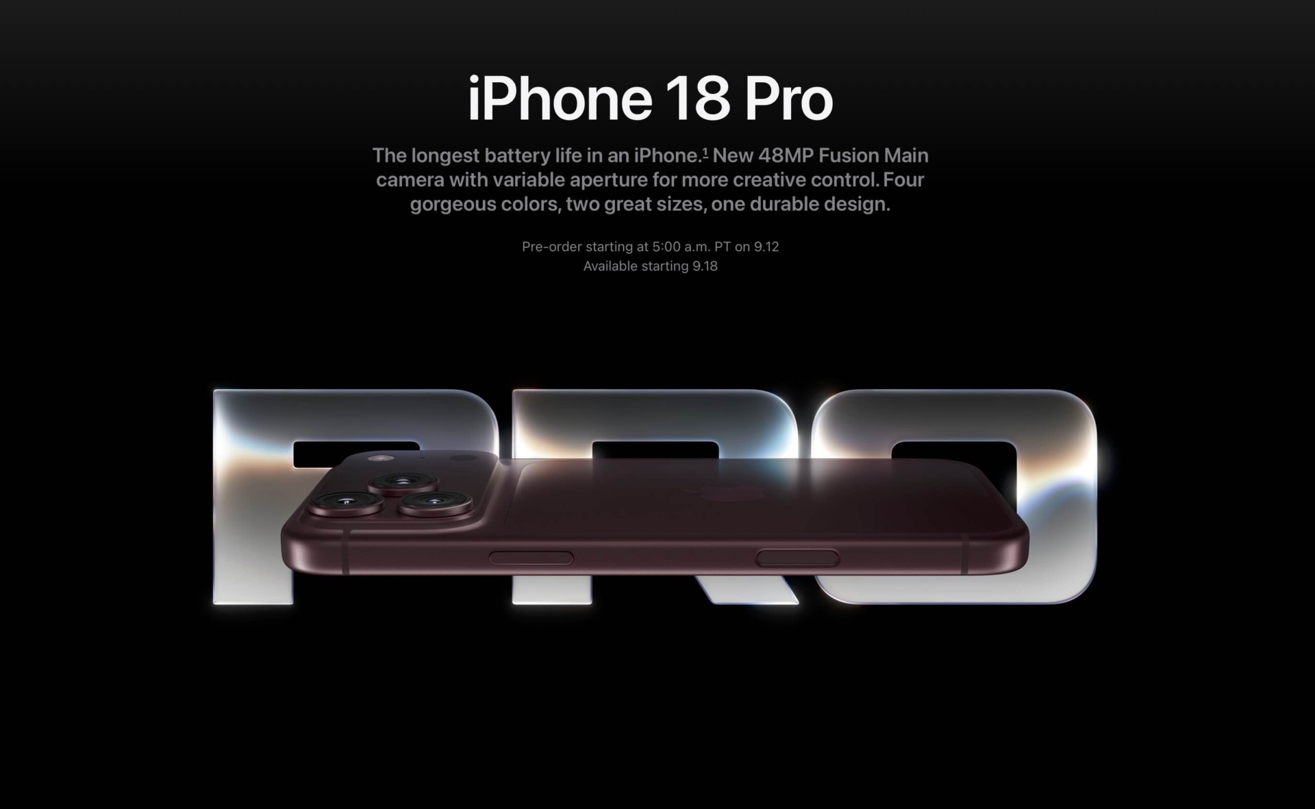 iPhone 18 Pro / Max
